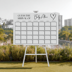 Minimalist Baby Shower Due Date Calendar, Gender Neutral, Simple Elegant Baby Arrival Signs 9302