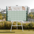 Woodland Baby Shower Due Date Calendar, Baby Arrival Signs
