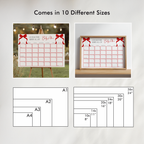 Red Bow Baby Shower Due Date Calendar, Gender Neutral, Baby Arrival Signs 9301