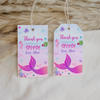 Mermaid Favor Tags, Birthday Thank You Tags, Mermaid 1st Birthday Favor Tag, Gift Tag, Editable Birthday Tag, Printable Gift Tag, 9168