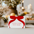 Red Bow Food Labels, Red Bow Birthday Food Label Card, Food Tent Card, Birthday Food Tags, Folded Food Cards, Tented Food Label 9301
