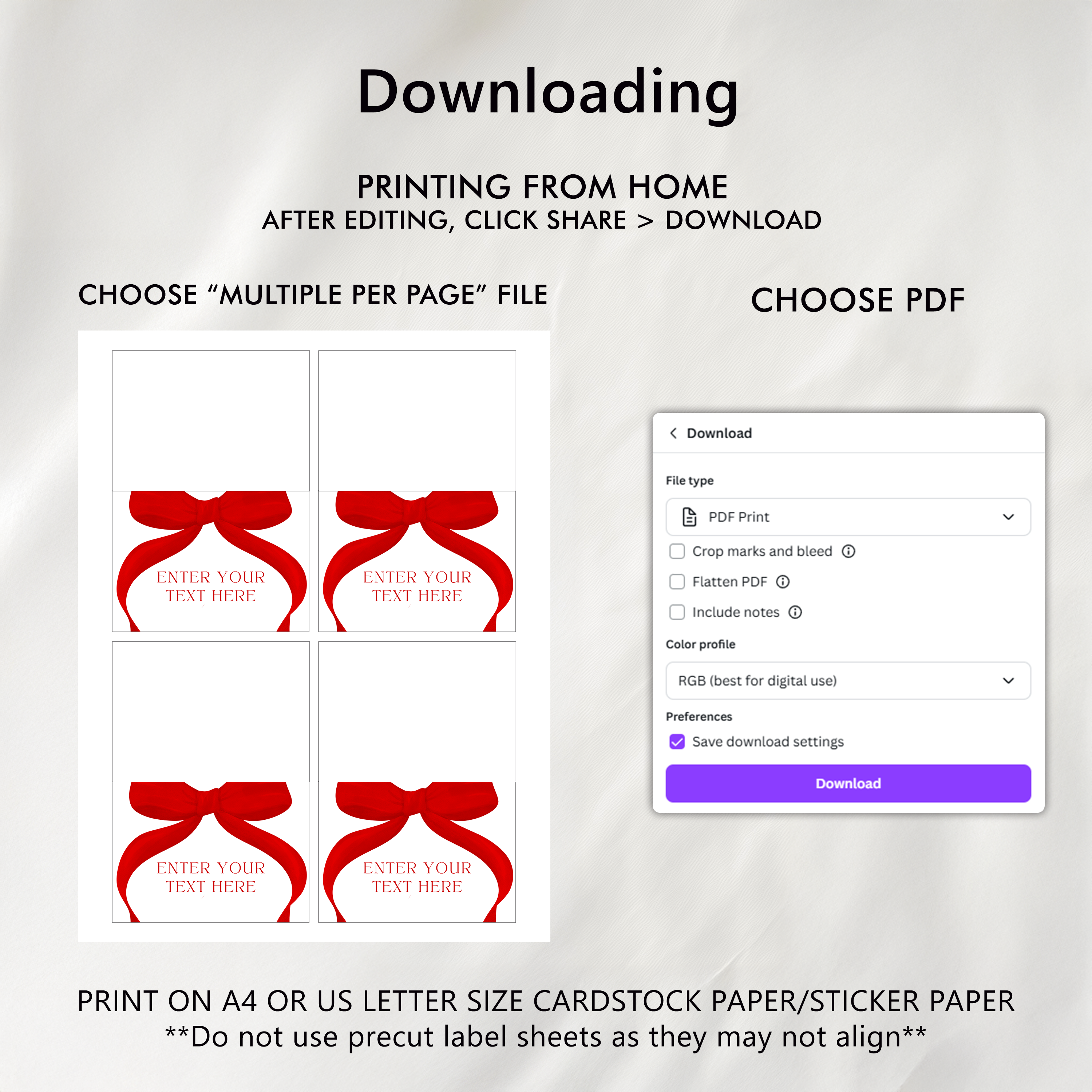 Red Bow Food Labels, Red Bow Birthday Food Label Card, Food Tent Card, Birthday Food Tags, Folded Food Cards, Tented Food Label 9301