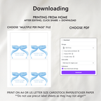 Blue Bow Food Label Tent Cards, Party Food Labels 9304