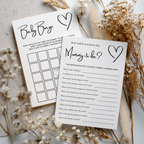 Minimalist Baby Shower Games, Gender Neutral, Simple Modern Party Games Pack 9302