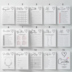 Minimalist Baby Shower Games, Gender Neutral, Simple Modern Party Games Pack 9302