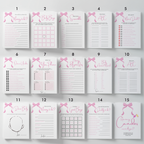 Pink Bow Baby Shower Games, Baby Shower, Coquette Party Games Pack 9303
