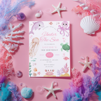 Under the Sea Invitation, Birthday Party Invite 9181