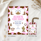 EDITABLE Cowgirl First Rodeo Birthday Invitation, Cowgirl Invite, Cowgirl First Rodeo Birthday, Cowgirl First Rodeo Party 8538