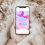 Mermaid First Birthday Invitation, Mermaid Birthday Invite, Mermaid First Birthday, 1st Birthday Girl, Mermaid 1st Birthday Invitation, 9168