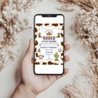 Cowboy Second Rodeo Birthday Invitation, 2nd Rodeo Party Canva Template 9184