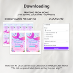Mermaid Birthday Invitation, Under the Sea Birthday Invitation, Mermaid Party Decoration, Mermaid Invitation Template 9167