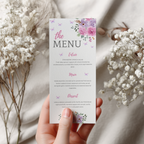 Baby in Bloom Menu Template, Butterfly Baby Shower Printable Editable 9196