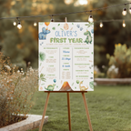 Dinosaur First Birthday Milestone Sign, Dinosaur 1st Birthday Milestone Board, Milestone Poster Printable, Baby First Year 9165