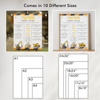 Construction First Birthday Milestone Sign, Yellow Tractor 1st Birthday Milestone Board, Milestone Poster Printable, Baby First Year 9164