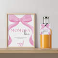 Pink Bow Mimosa Bar Sign, Baby Shower Coquette Juice Tags (Digital Download) 9303