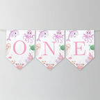 Oneder the sea High Chair Banner, Under the sea Pink Printable Bunting Flag 9180
