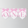 Pink Bow High Chair Banner Printable, 1st Birthday Banner For High Chair, Pink Bow 1st Birthday Decor, Birthday High Chair Banner 9156