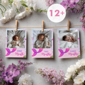 Mermaid First Year Photos, Mermaid 1st Birthday Photos, Mermaid First Year Month Photos, Monthly Photo Banner 9168