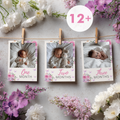 Butterfly Year Photo, Purple Flowers Baby's 1st Year Month Photos 9194