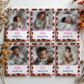 Cowgirl First Year Photos, Rodeo Birthday Milestone Photos, Baby's First Year Month Photos, Monthly Photo Banner 8538