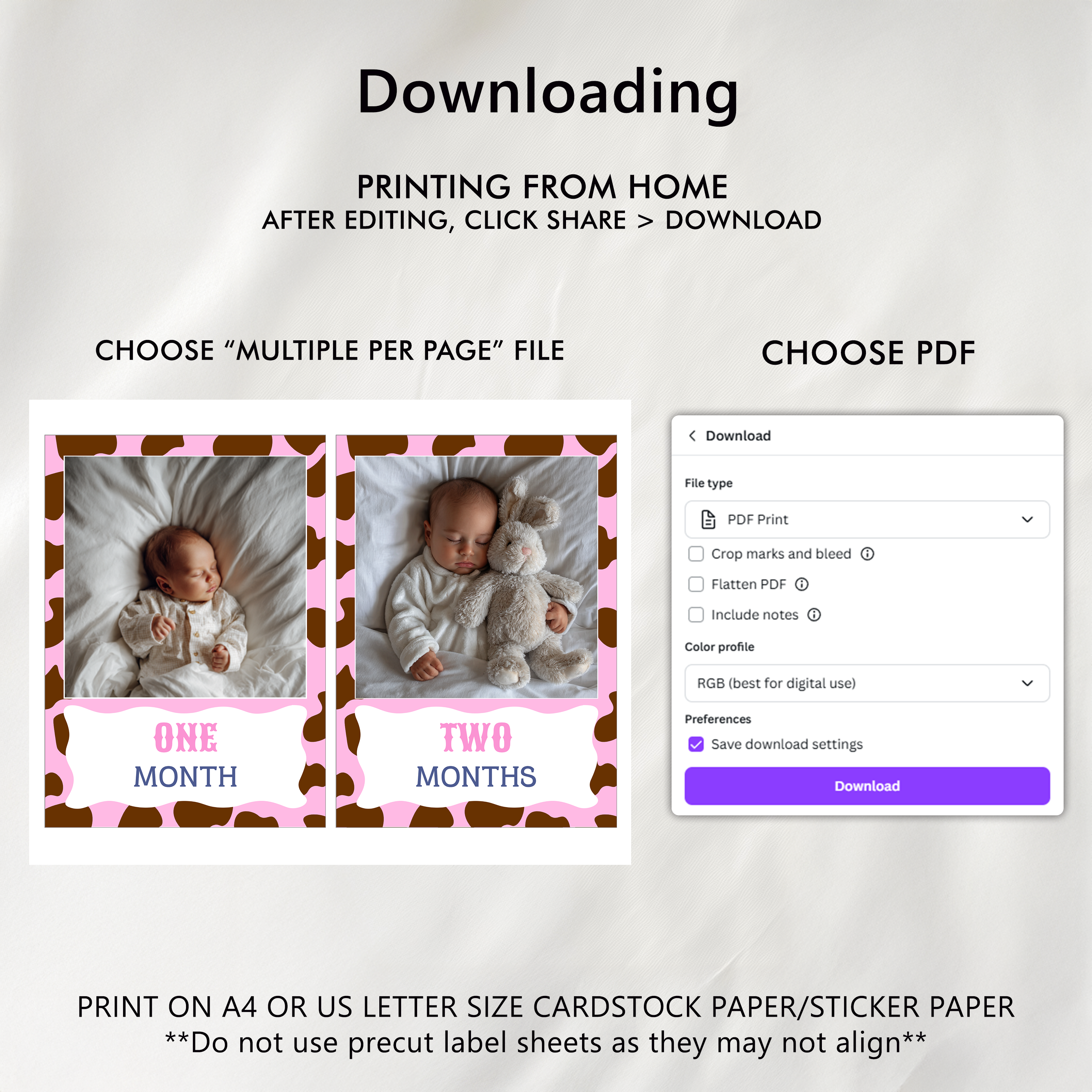 Cowgirl First Year Photos, Rodeo Birthday Milestone Photos, Baby's First Year Month Photos, Monthly Photo Banner 8538