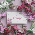Baby in Bloom Place Card Template Printable, Girl, Flowers Editable Place Cards 9196