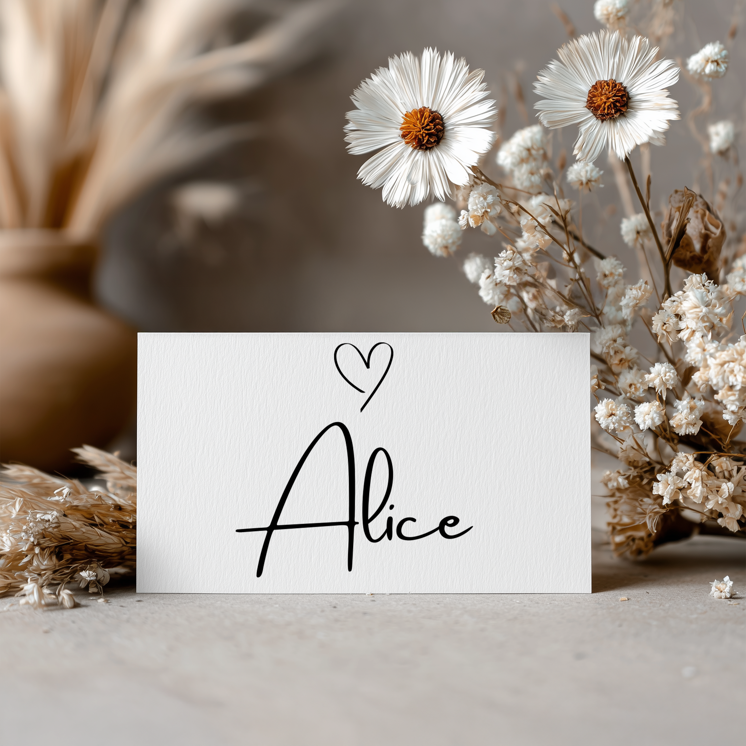 Minimalist Place Card Printable Template, Gender Neutral, Editable Place Cards 9302