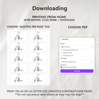 Minimalist Place Card Printable Template, Gender Neutral, Editable Place Cards 9302