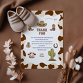 Cowboy Second Rodeo Printable Thank You Card 9184