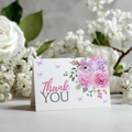 Baby in Bloom Thank You Card Template, Lilac Flowers Special Thanks 9196