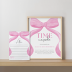 Pink Bow Time Capsule Sign, Pink Bow 1st Birthday Time Capsule, Time Capsule Template, Girls Bow 1st Birthday Decorations Pink 9156