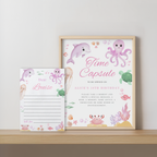 Oneder the sea Birthday Capsule Sign, Under the sea Pink 1st 9180
