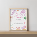 Oneder the sea Birthday Capsule Sign, Under the sea Pink 1st 9180