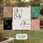 Minimalist Baby Shower Welcome Sign, Gender Neutral, Modern Elegant Template Party Signs 9302