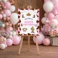 Cowgirl First Rodeo Birthday Welcome Sign – Editable & Instant Download 8538