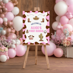 Cowgirl First Rodeo Birthday Welcome Sign – Editable & Instant Download 8538