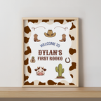 Editable My First Rodeo Birthday Party Signs | Cowboy Welcome Sign | Western Birthday Decorations | Rodeo Yard Sign | Templates 8539