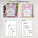 Pink Bow Baby Shower Welcome Sign, Coquette Baby Girl, Template Party Signs 9303