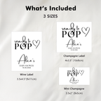 Minimalist Baby Shower Champagne Labels, Gender Neutral, Mordern Printable Wine Labels 9302