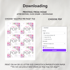 Baby in Bloom Baby Shower Champagne Label, Flowers Printable Wine Labels 9196