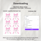 Pink Bow Baby Shower Champagne Labels, Baby Girl, Coquette Printable Wine Labels 9303