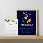 Astronaut First Birthday Time Capsule Sign, First Trip Around the Sun Birthday Time Capsule, Astronaut 1st Birthday Decorations