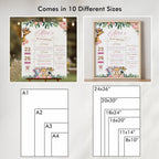 Safari Wild ONe Milestone Sign, Safari Girl 1st Birthday Milestone Board, Wild One Milestone Poster Printable, Baby First Year