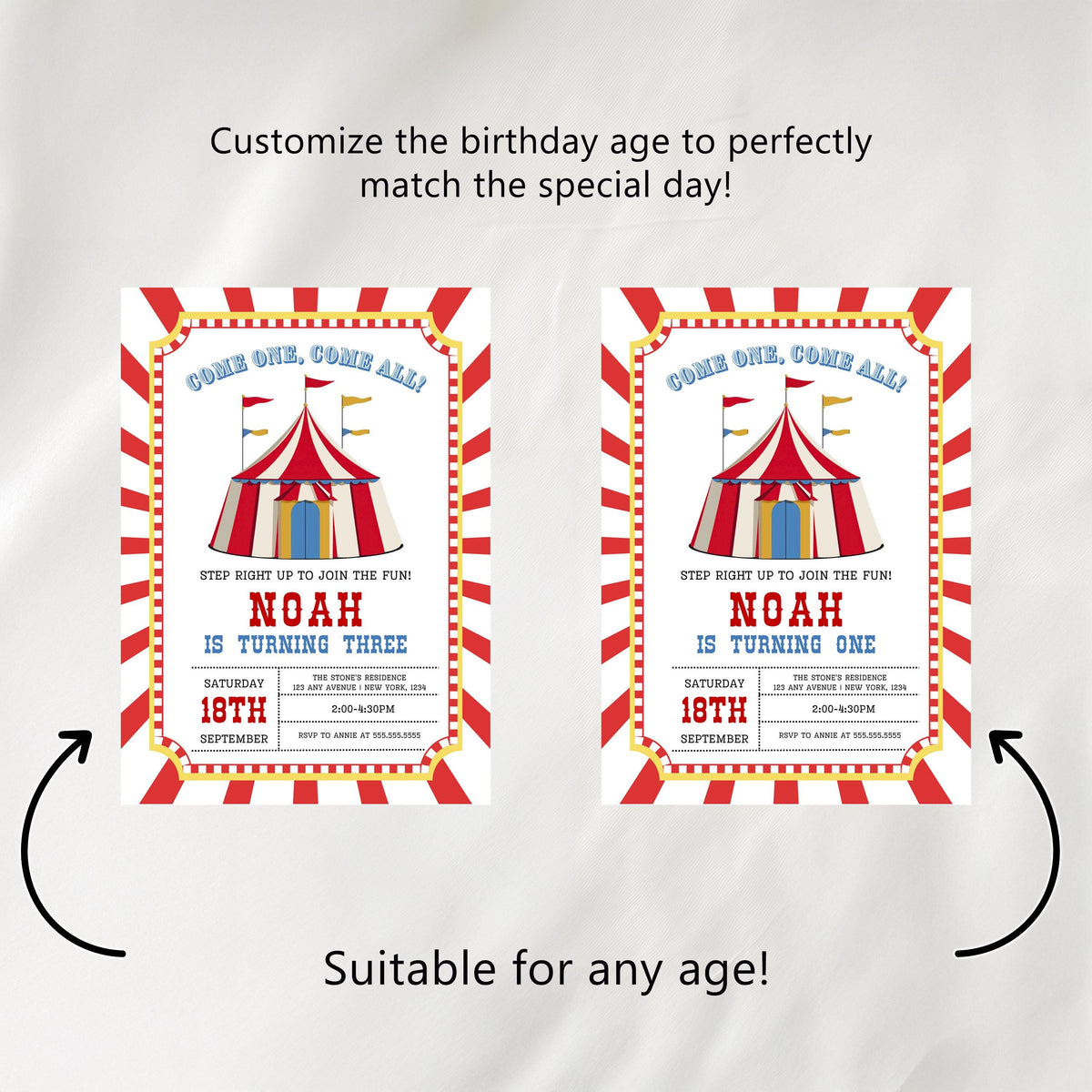Circus Welcome Sign, Carnival Birthday Sign