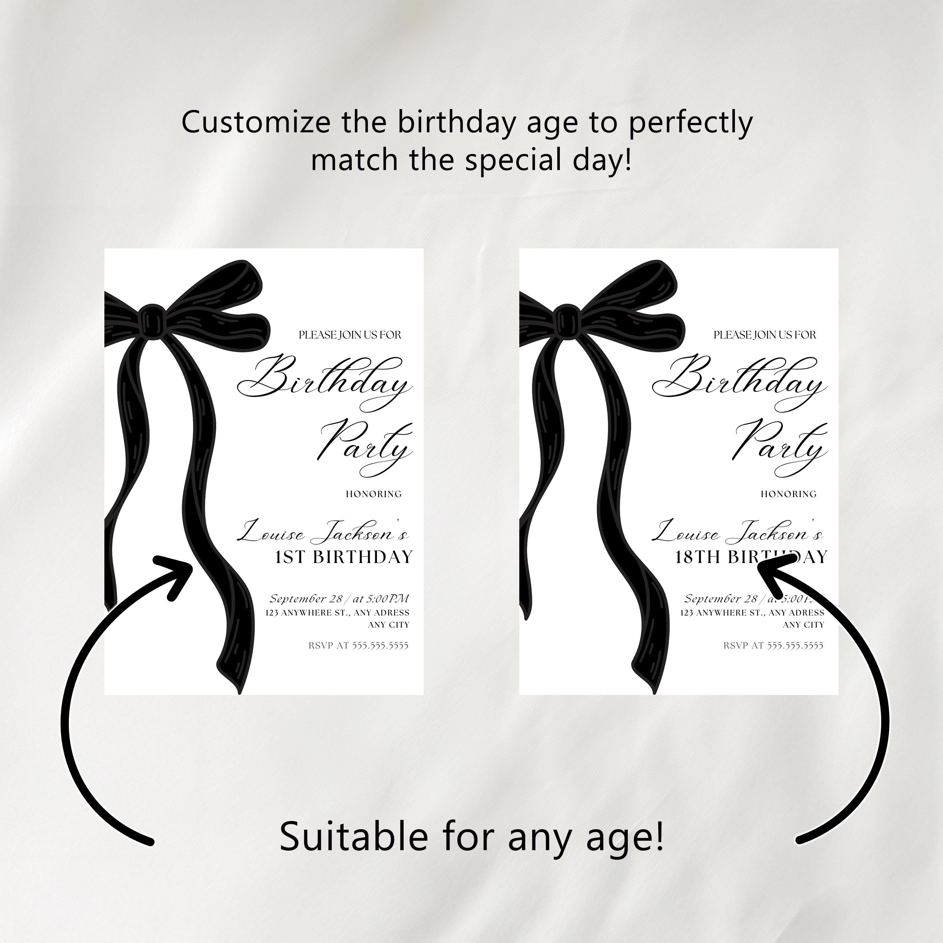 Black Bow Minimalist Modern Welcome Sign, Gender neutral, 1st Birthday Signs, 9174