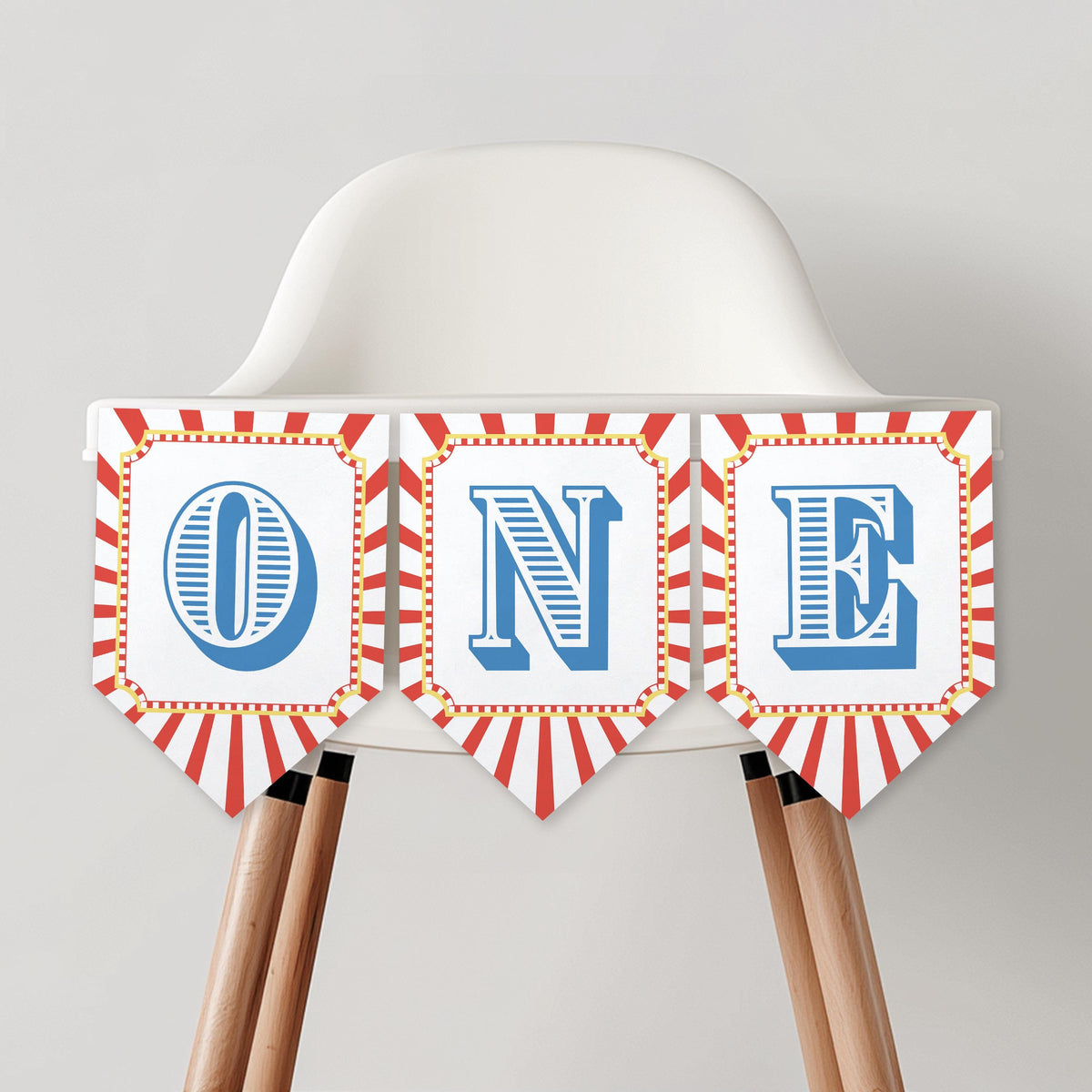Circus High Chair Banner, Carnival Printable Bunting Flag
