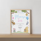 Winnie the Pooh Gender Reveal Mimosa Bar Sign, Momosa Bar Baby Shower Juice Tags