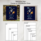 Space Astronaut Birthday Welcome Sign – Second Trip Around the Sun Editable & Instant Download