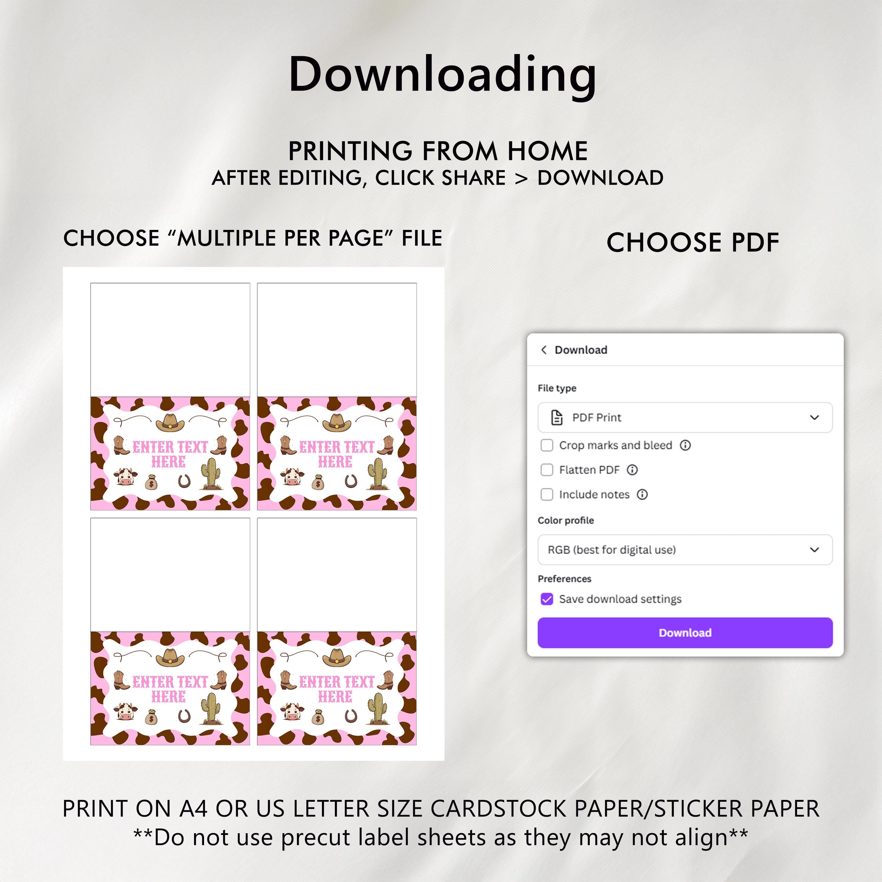Editable Cowgirl First Rodeo Food Tags | Cowgirl First Rodeo Party Buffet Labels | Cowgirl First Rodeo Tent Cards | Printable Labels 8538