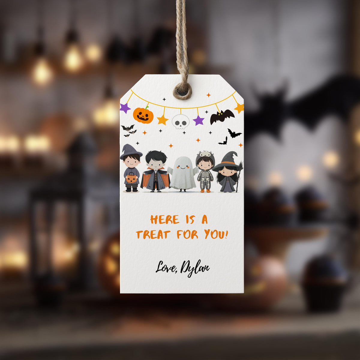 Halloween Kids Costume Party Favor tags, Halloween Kids Costume Party Thank you tags, Halloween Kids Costume Party, Template Download